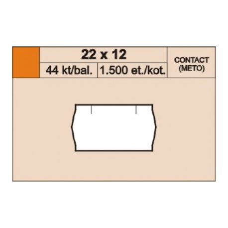 Etikety cenové bílé 22x12