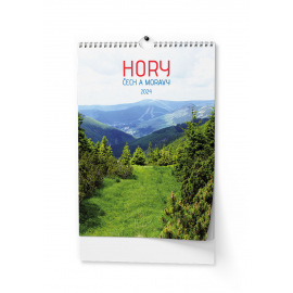 Nástěnný kalendář - Hory Čech a Moravy - A3