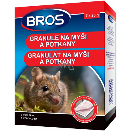 Bros granulát proti myším a potkanům 140 g
