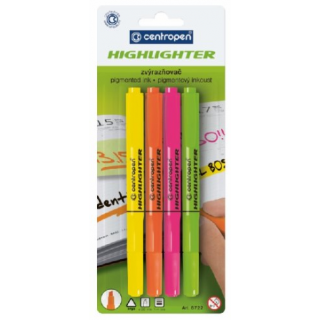 Zvýrazňovače CE HIGHLIGHTER 8722 sada