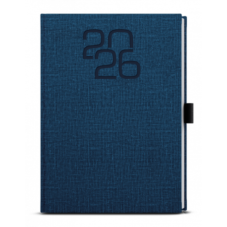 BDD27-1-26 Denní diář - David - Fabric - A5 - modrá-1
