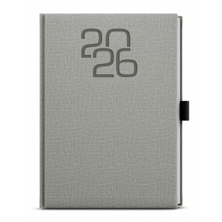 BDD27-9-26 Denní diář - David - Fabric - A5 - šedá-1