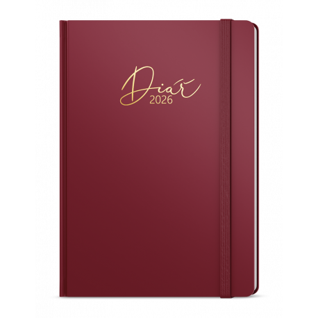 BDD8-3-26 Denní diář - David - Luxi - A5 - bordó-1