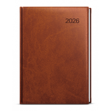 BDD6-7-26 Denní diář - David - Vivella - A5 - hnědá-1