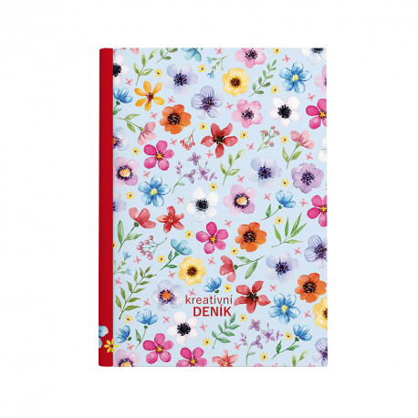 BUM9-3 Kreativní deník - B6 - Lamino - Kvítky-1
