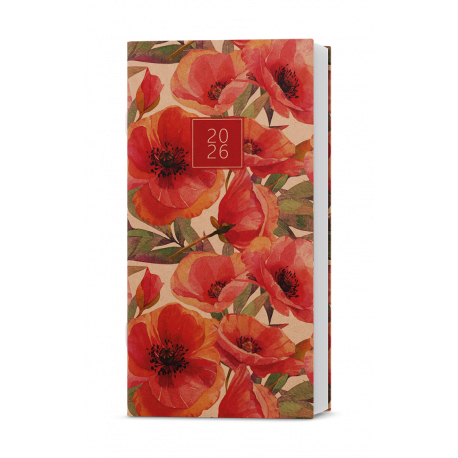 BMH2-1-26 Měsíční diář - Halina - kraft - Květiny-1