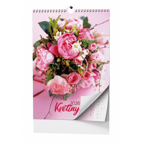 BNG7-26 Nástěnný kalendář - Květiny - A3-1