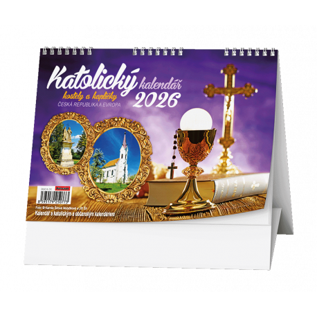 BSC4-26 Stolní kalendář - Katolický kalendář /kostely a kapličky/-1