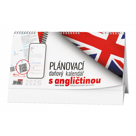 BSN5-26 Stolní kalendář - Plánovací daňový kalendář s angličtinou        -1