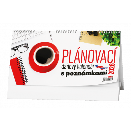 BSN7-26 Stolní kalendář - Plánovací daňový kalendář s poznámkami -1