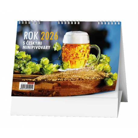 BSE10-26 Stolní kalendář - Rok 2026 s českými minipivovary-1
