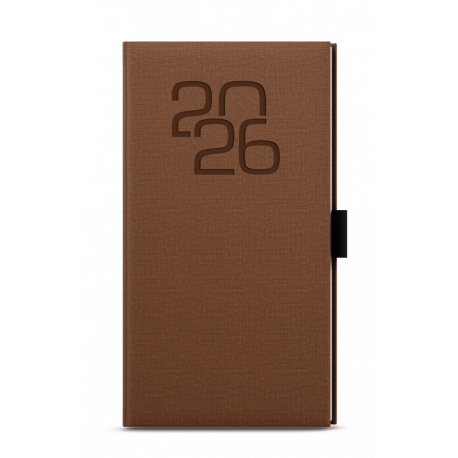BTJ27-7-26 Týdenní diář - Jakub - Fabric - kapesní - hnědá-1