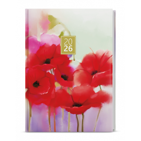 BTO9-7-26 Týdenní diář - Oskar - Lamino - A5 - Máky-1