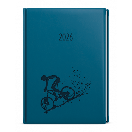 BTO61-25-26 Týdenní diář - Oskar - Vivella s ražbou - A5 - petrolejová - Kolo-1