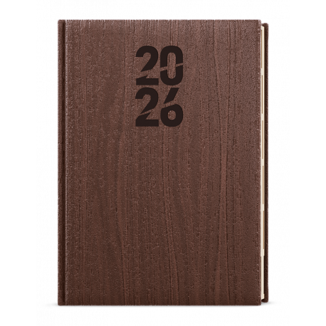 BTOk65-7-26 Týdenní diář - Oskar - Wood - A5 - hnědá-1