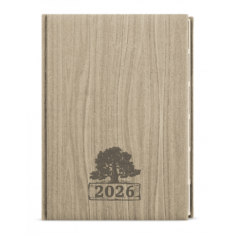 BTOk65-27-26 Týdenní diář - Oskar - Wood - A5 - světle hnědá-1