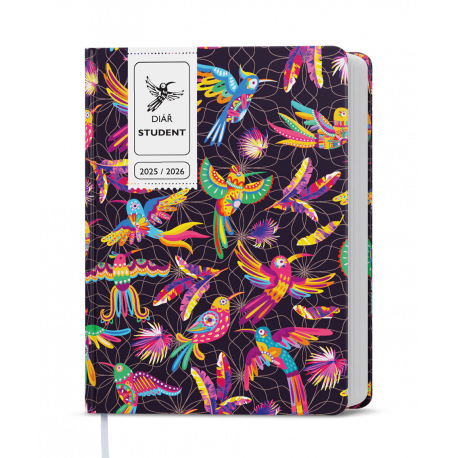 BTS9-3-26 Týdenní diář - Student - V8 - lamino - kapesní - Papoušci-1