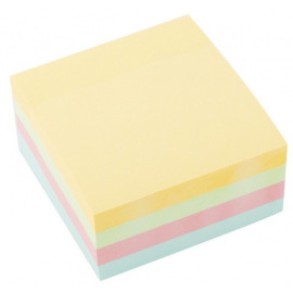 Bloček samolepící 76x76mm pastelový 400l