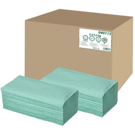 Papírové ručníky ZZ 1-vrstvé zelené 20*210ks recykl.