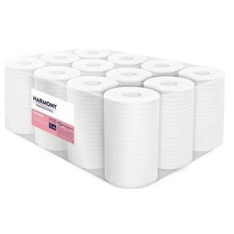 Papírové utěrky role 2-vrstvé 240x200mm Harmony 55m