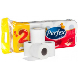 Toaletní papír PERFEX 3-vrstvý celulóza 10ks
