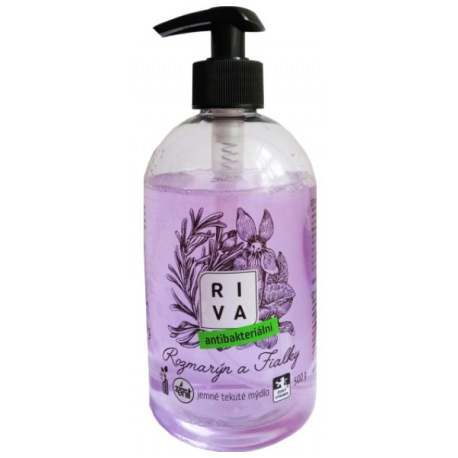 Riva tekuté mýdlo antibakteriální rozmarýn a fialky 500ml