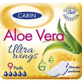 Carin Ultra Wings Aloe Vera vložky s křidélky 9ks