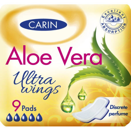 Carin Ultra Wings Aloe Vera vložky s křidélky 9ks