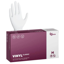 Vinylové rukavice VINYL CLASSIC 100ks vel.M nepudrované bílé