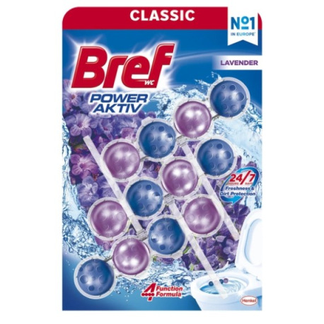 Bref WC Power Aktiv Lavender kuličky 3x50g
