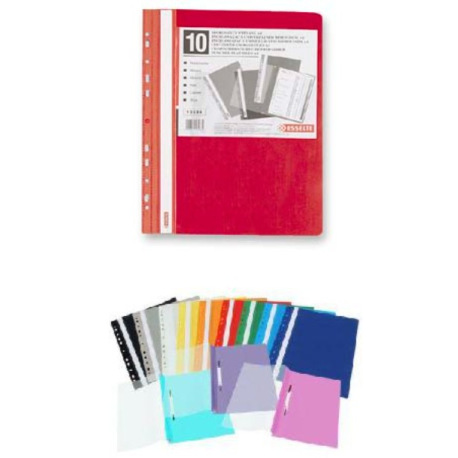 Rychlovazač s děrováním A4 červený plastový