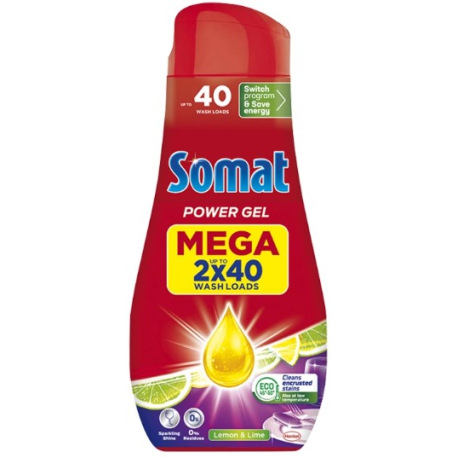 Somat gel do myčky All in 1 Lemon&Lime. 2×720 ml 80 dávek