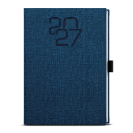 BDD27-1-27 Denní diář - David - Fabric - A5 - modrá-1