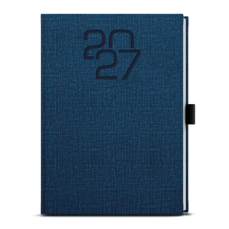 BDD27-1-27 Denní diář - David - Fabric - A5 - modrá-1