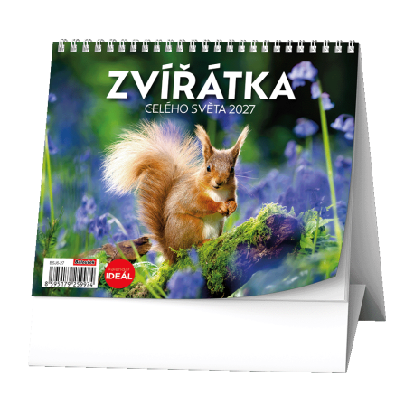 BSJ6-27 Stolní kalendář - IDEÁL - Zvířátka celého světa-1