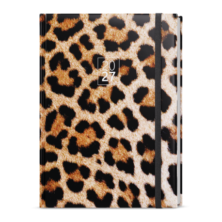 BTO9-2-27 Týdenní diář - Oskar - Lamino - A5 - Leopard-1