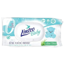 Linteo BABY Aloe Vera dětské vlhčené ubrousky 80ks CLIP