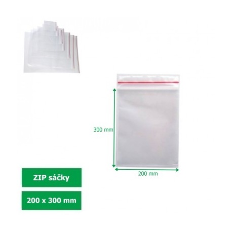 Rychlouzavírací sáčky 200x300 mm 100ks