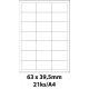 Etikety A4 bílé 63x39,5 100l