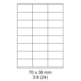 Etikety A4 bílé 70x36 100l