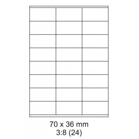 Etikety A4 bílé 70x36 100l